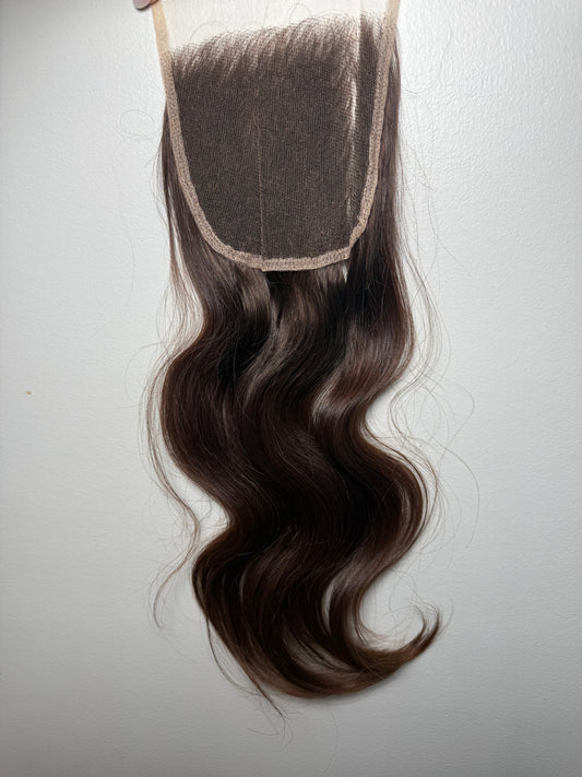 Chocolate 5x5 Natural Wave Closure